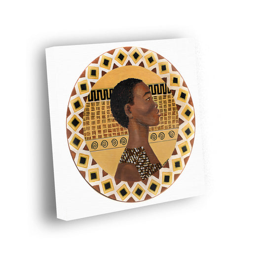 A Dahomey Warrior - Stretched Canvas Print - Antionette's Artistry