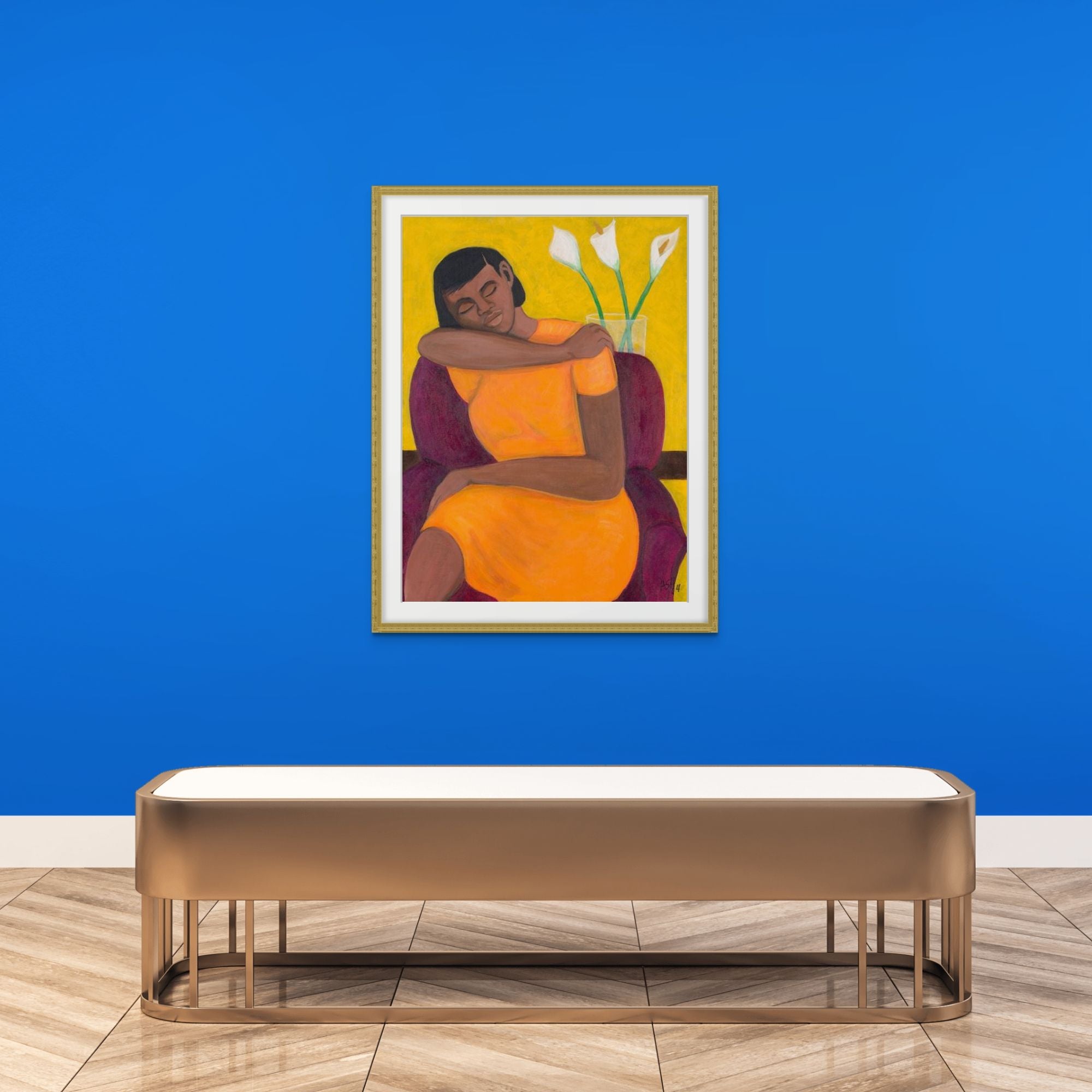 A Quiet Moment - Framed Fine Art Print - relaxing artwork -  black art for living room