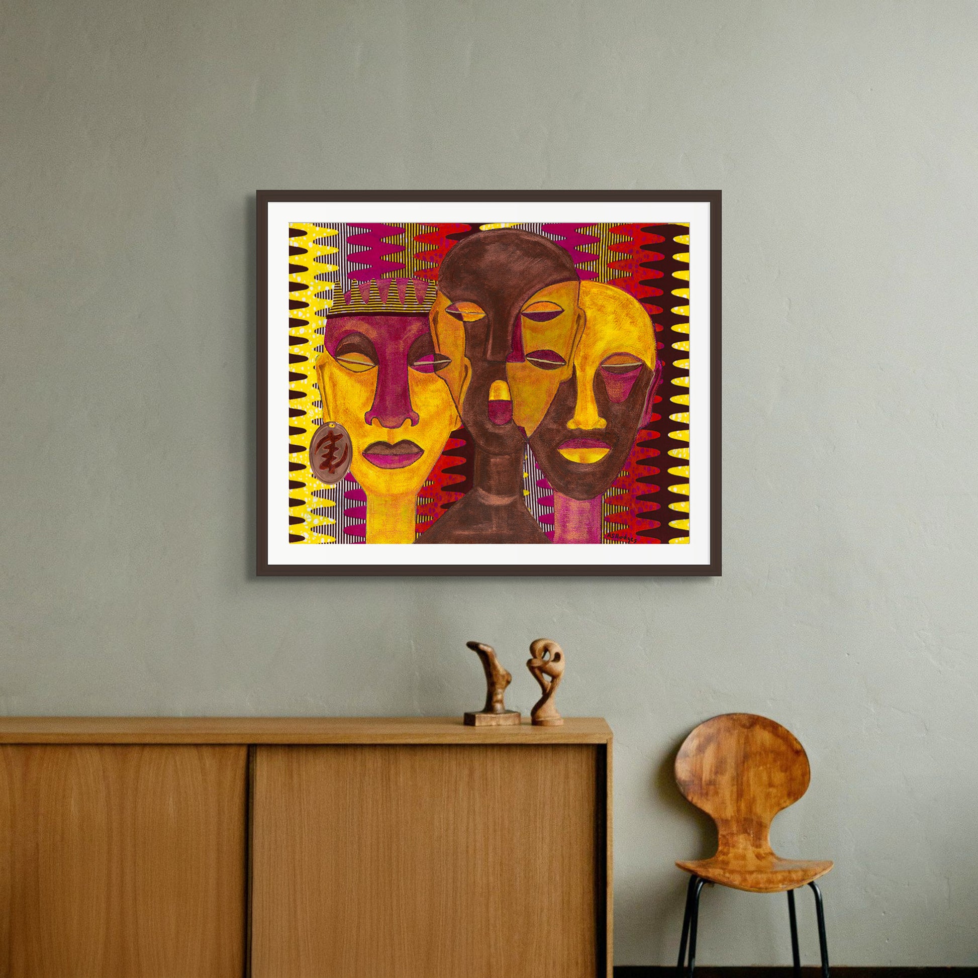 Black Art print titled All Hail The Queen by Antionette simmons Hodges. 