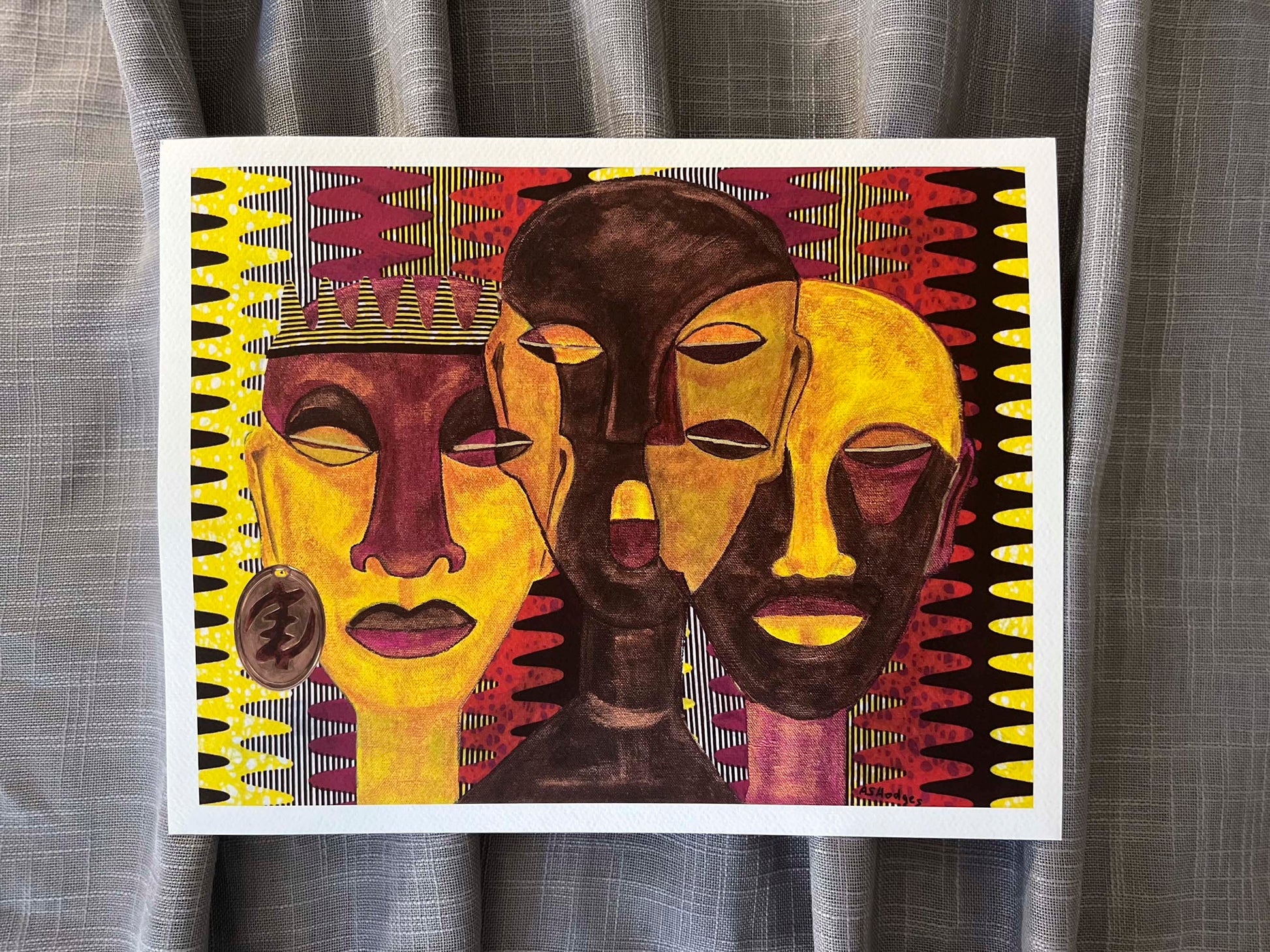 African American Art 'All Hail the Queen' Colorful Giclee Print by Antionette Simmons Hodges