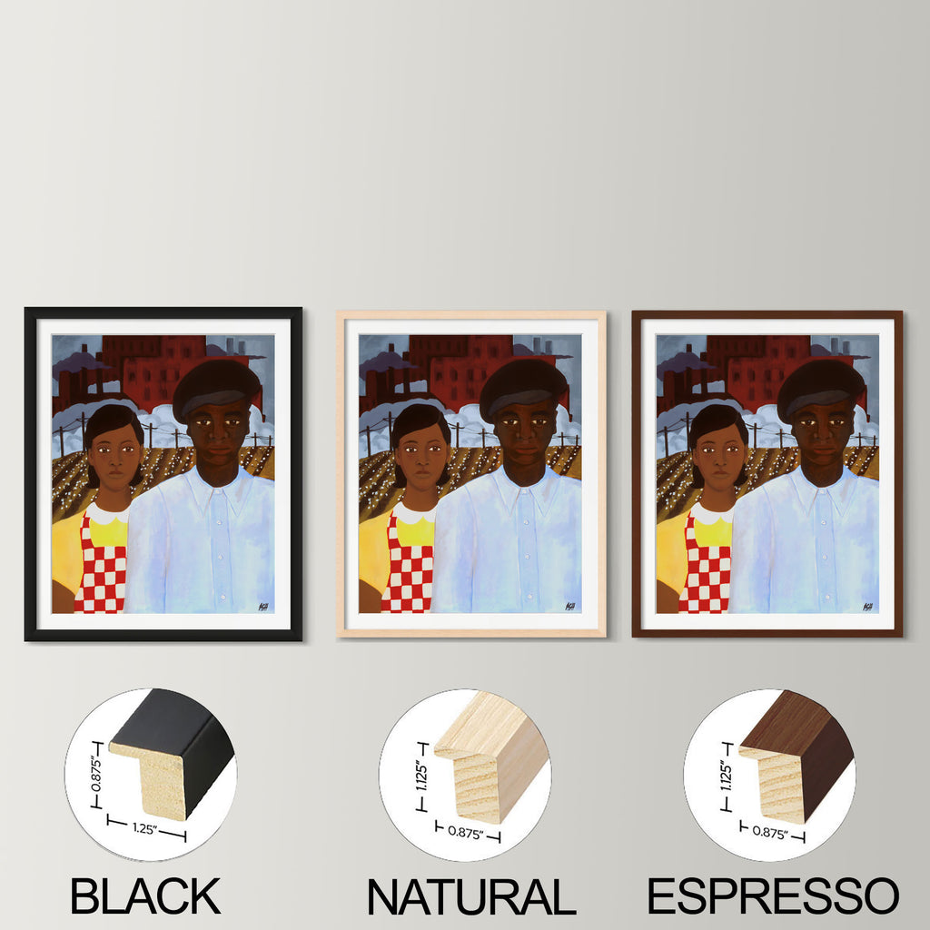 American Gothic Revisited  - Framed Black Couple Art