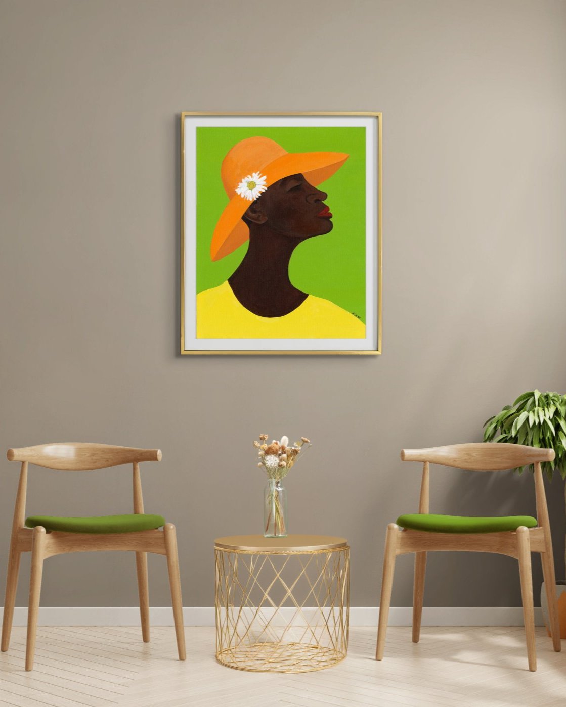 Annabelle's New Hat - Framed Fine Art Print - Antionette's Artistry
