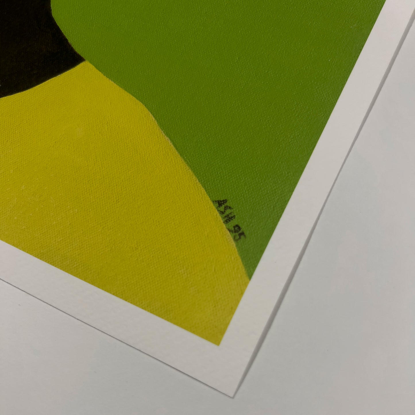 Annabelle's New Hat - Framed Art Print With Vibrant Colors - detail of artist signature