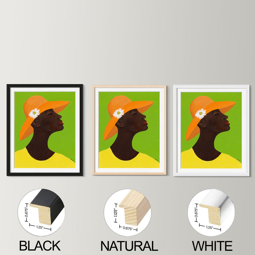 Annabelle's New Hat - Framed Art Print With Vibrant Colors