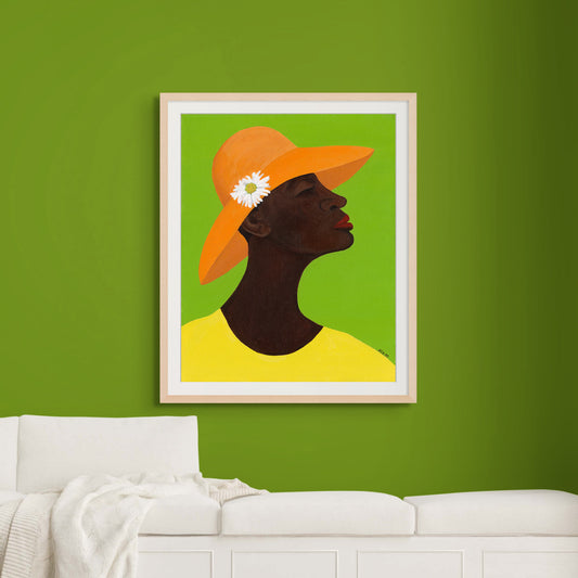 framed african american art titled Annabelle's New Hat