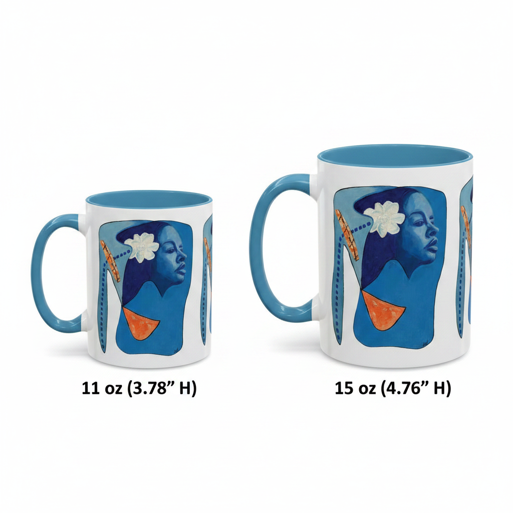 Billie Holiday Art Mug - Blues & Jazz Ceramic Mug- Black Music Heritage Gift