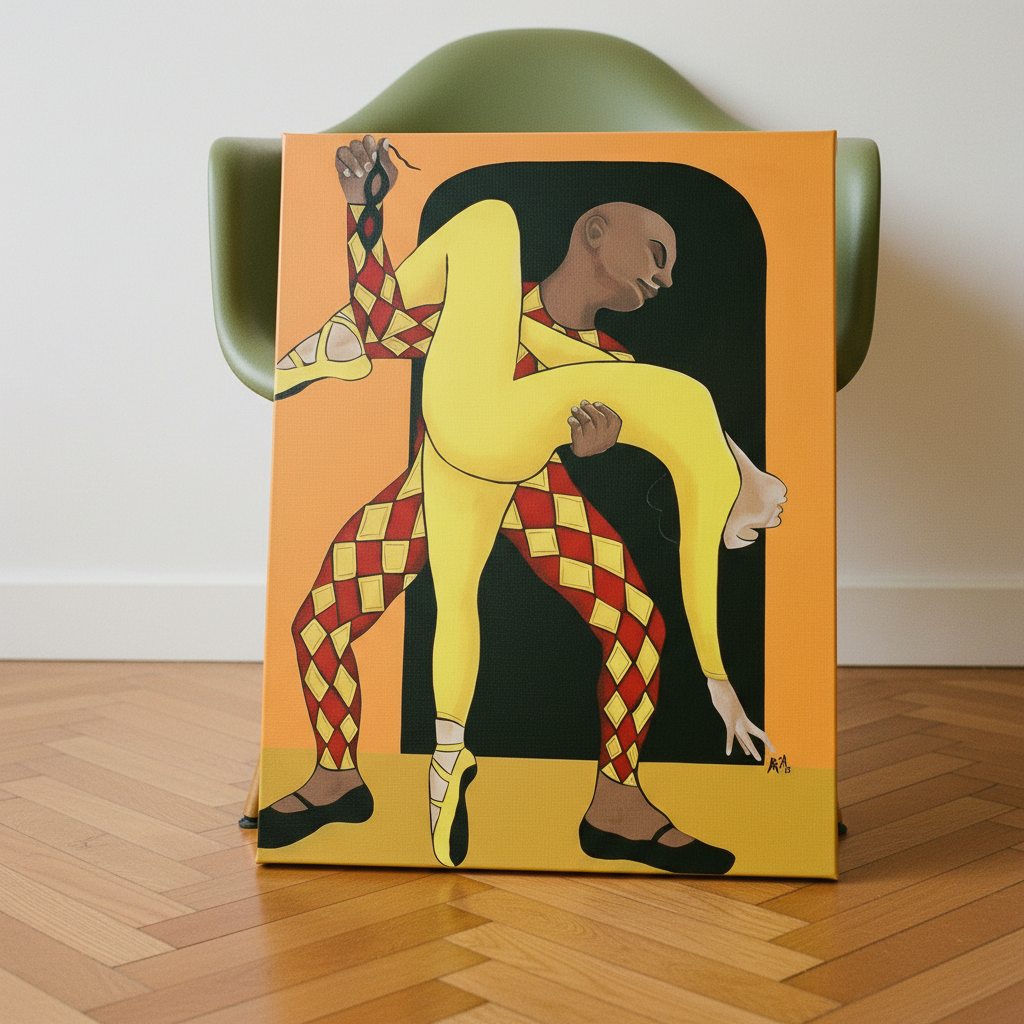 Black Dancer Framed Canvas Wall Art | African American Decor