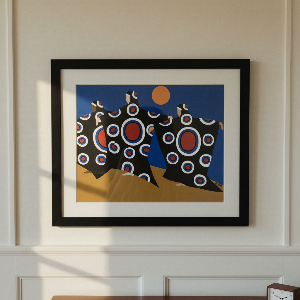 Dance of the Dougla — Framed Print, Black