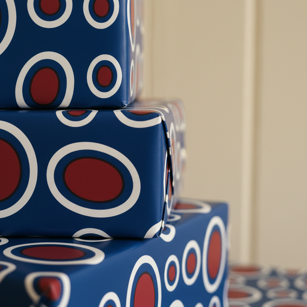 Dance of the Dougla gift wrap, lifestyle photo