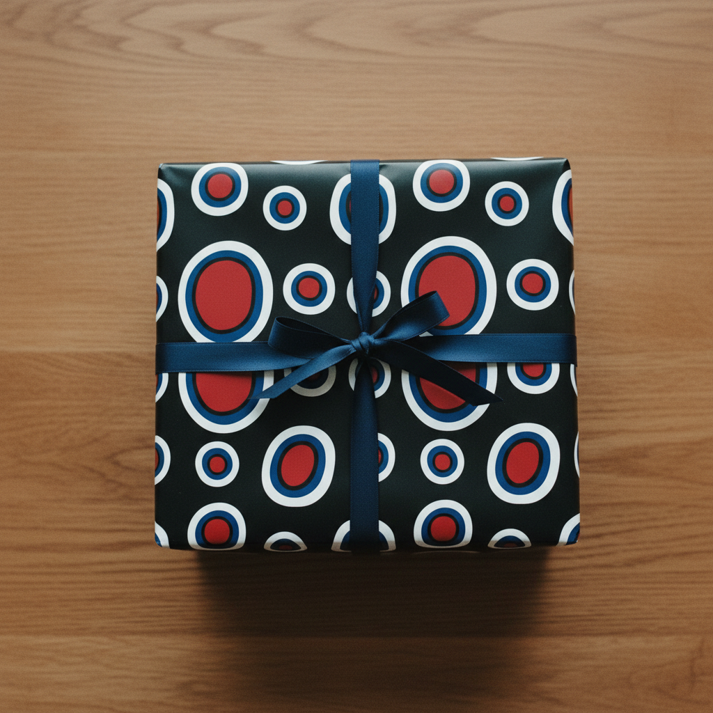 Dance of the Dougla gift wrap, lifestyle photo