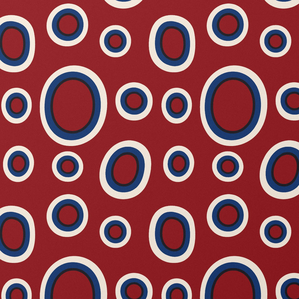 Dance of the Dougla wrapping paper, Oxblood colorway, square