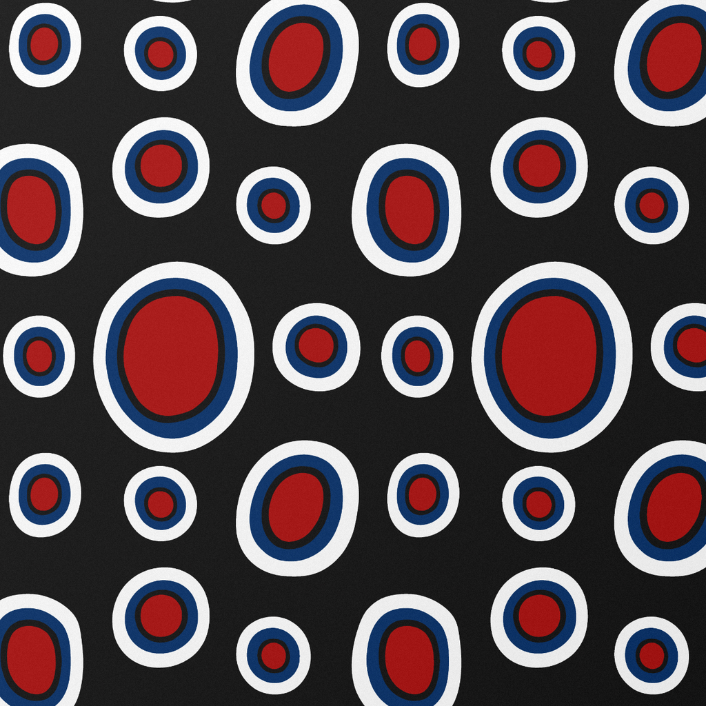 Dance of the Dougla gift wrap, pattern close-up