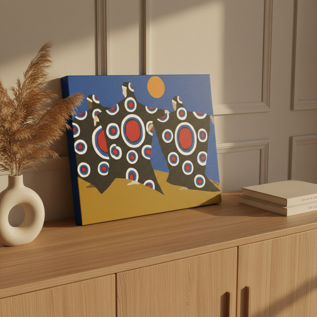 Black Afro-Caribbean Canvas Wall Art | African American Home Decor