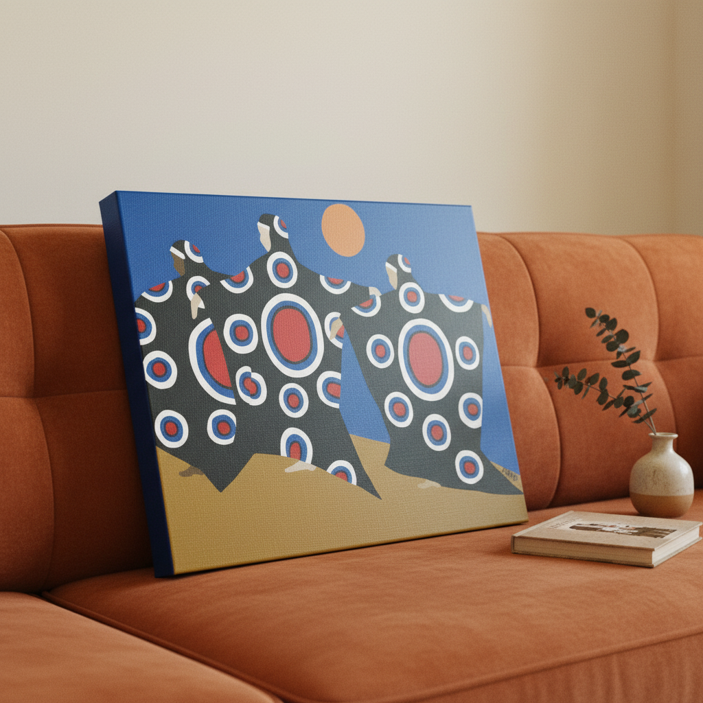 Black Afro-Caribbean Canvas Wall Art | African American Home Decor