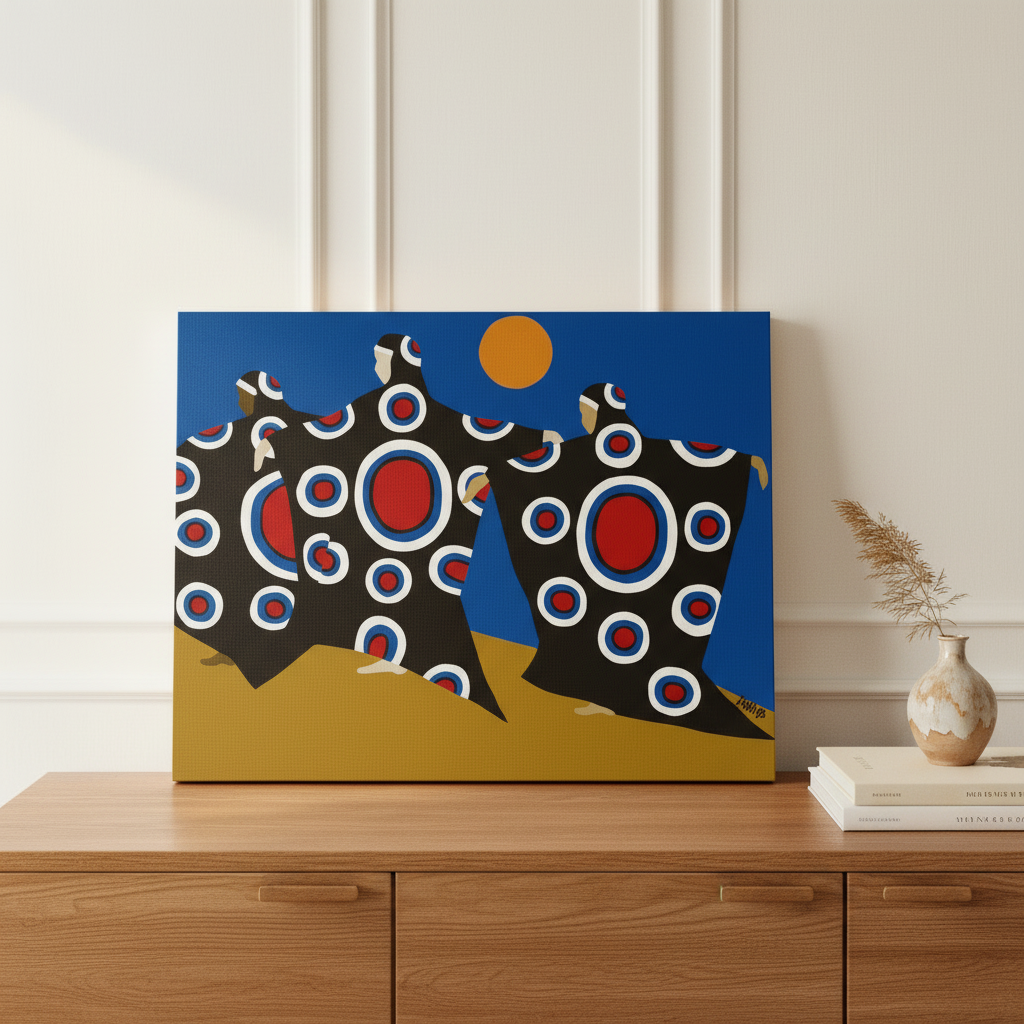 Black Afro-Caribbean Canvas Wall Art | African American Home Decor