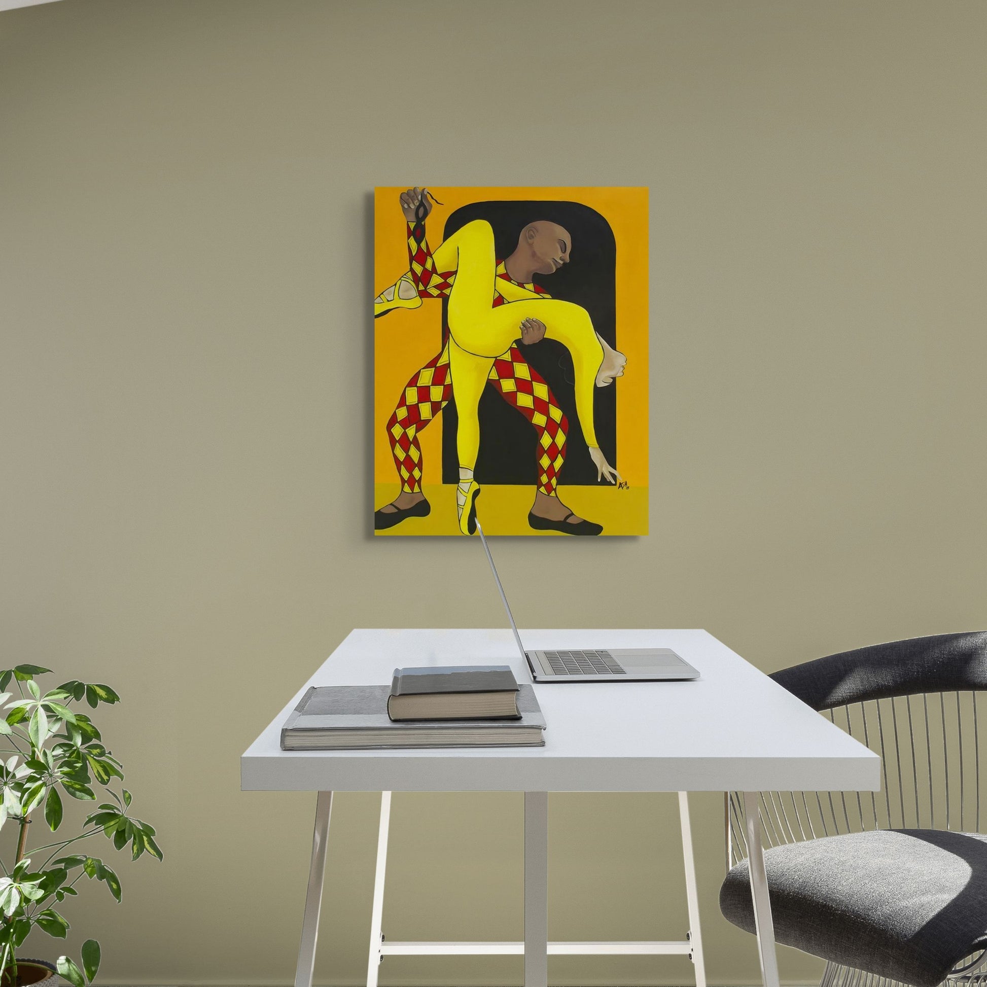 Dance of the Harlequin - Stretched Canvas Print - Antionette's Artistry