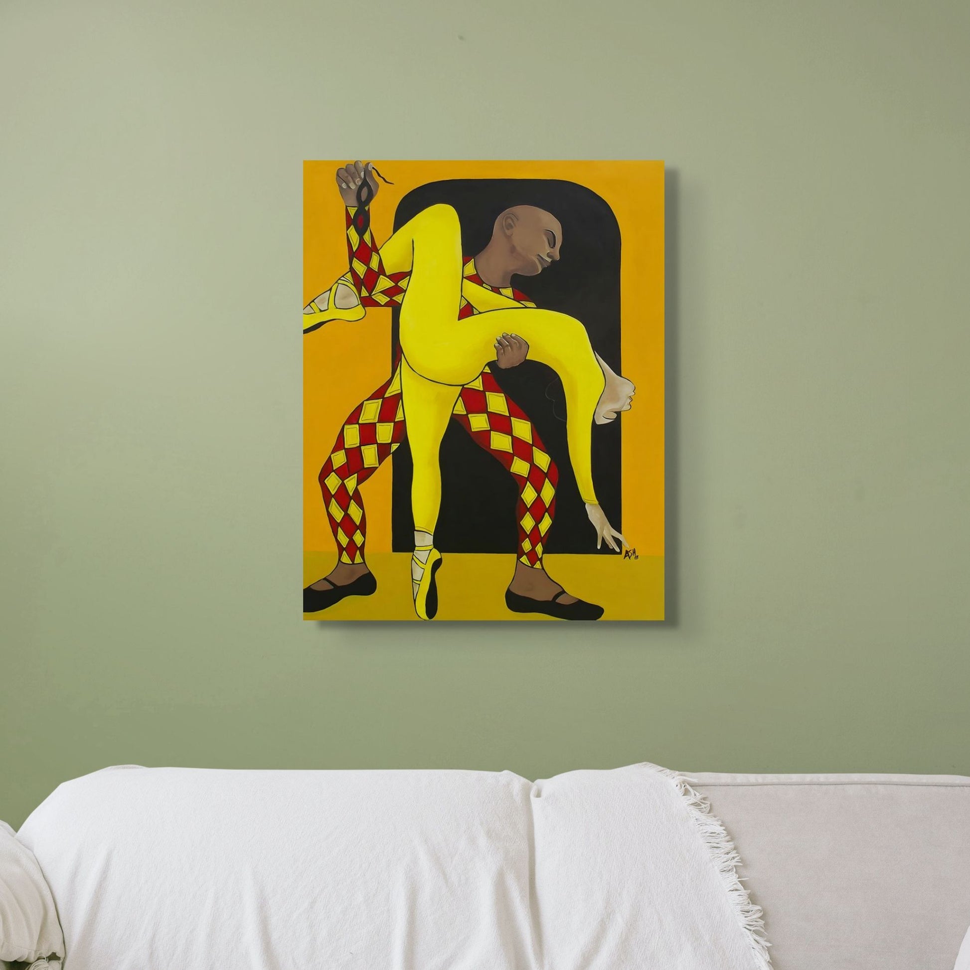 Dance of the Harlequin - Stretched Canvas Print - Antionette's Artistry
