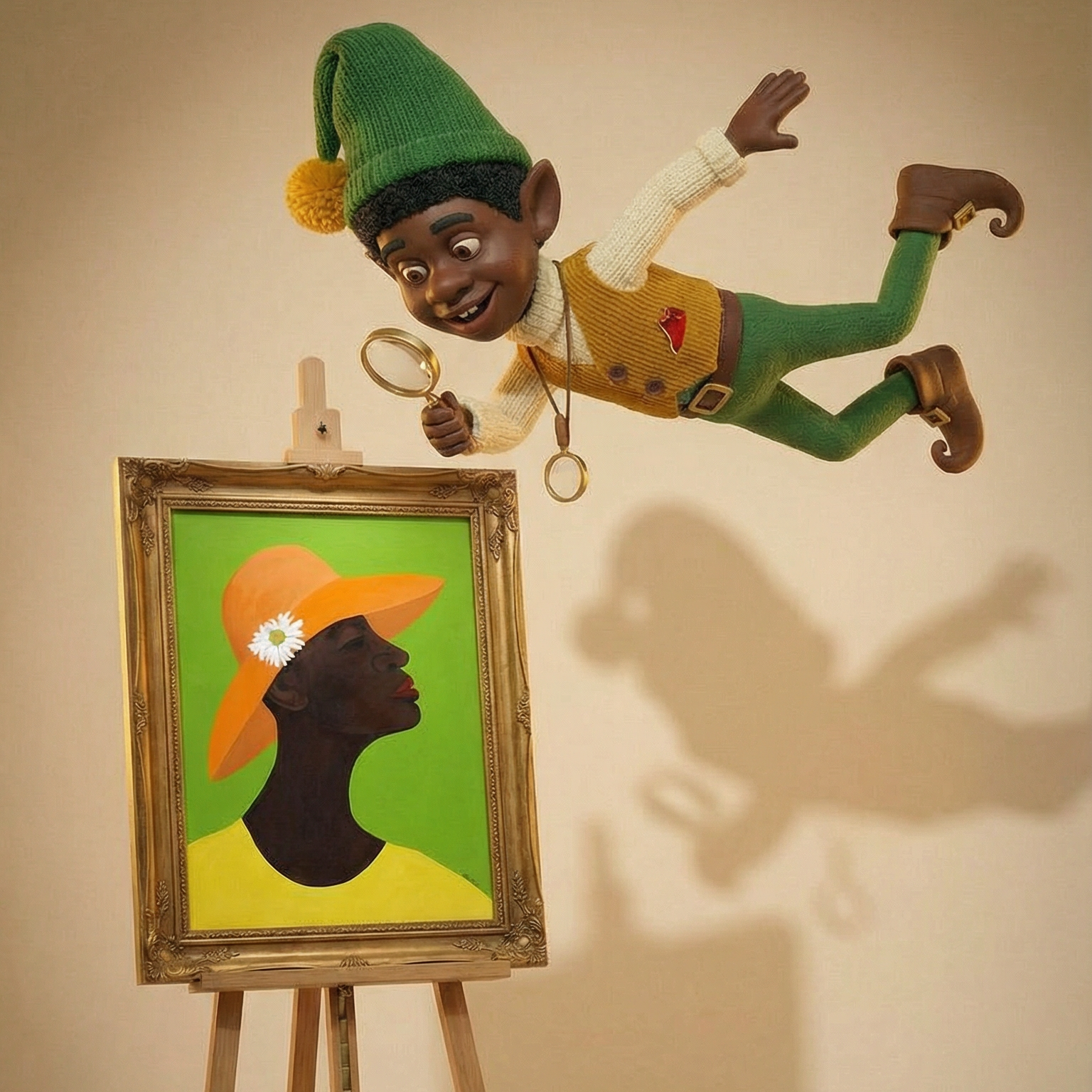 Annabelle’s New Hat | Framed African American Woman Canvas Art Print