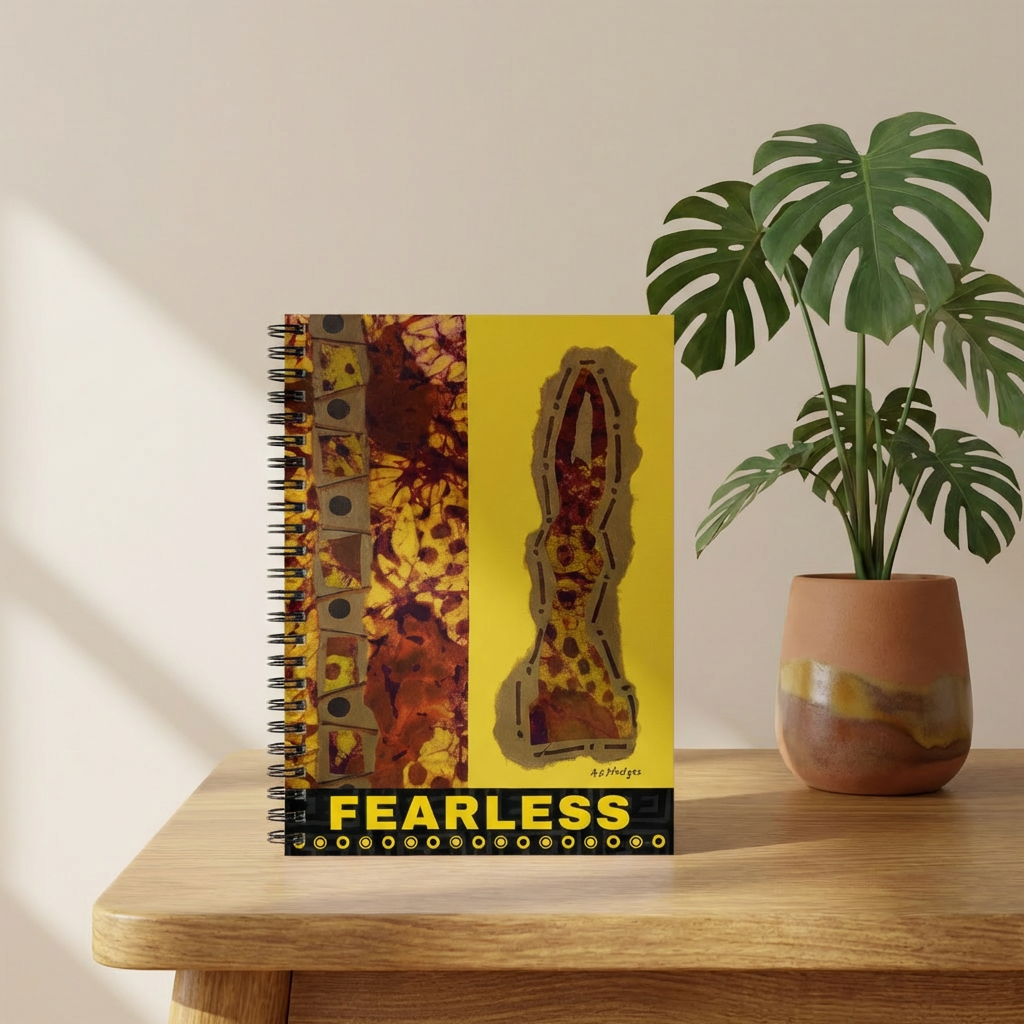 Fearless Afrocentric Spiral Notebook | Bold Art Journal, Ruled 6"x8"