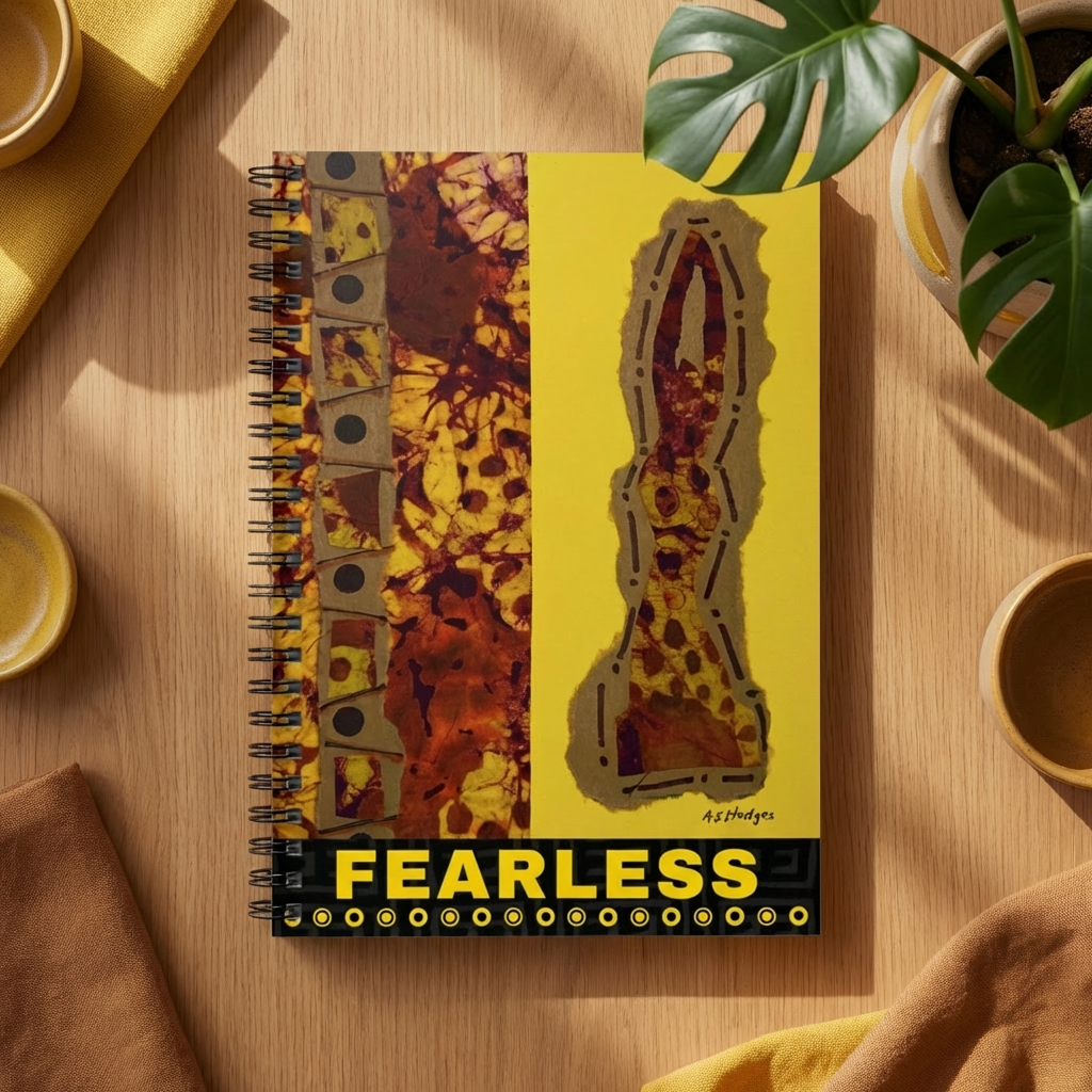 Fearless Afrocentric Spiral Notebook | Bold Art Journal, Ruled 6"x8"