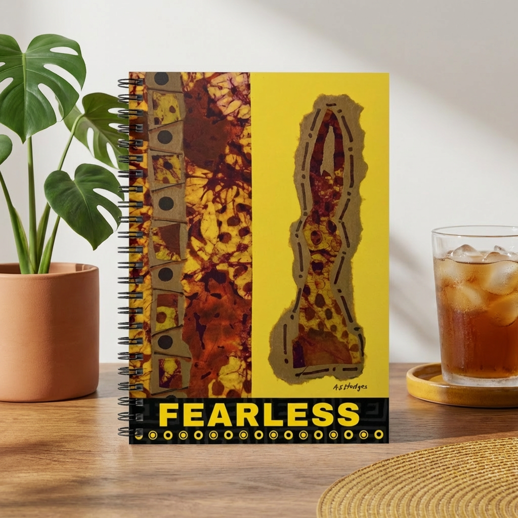 Fearless Afrocentric Spiral Notebook | Bold Art Journal, Ruled 6"x8"