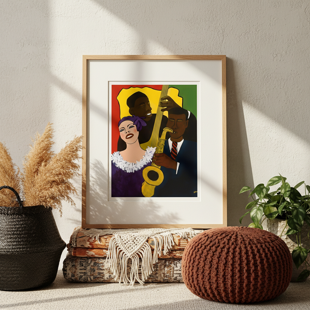 Black Jazz Musicians Art Print | African American Music Wall Decor
