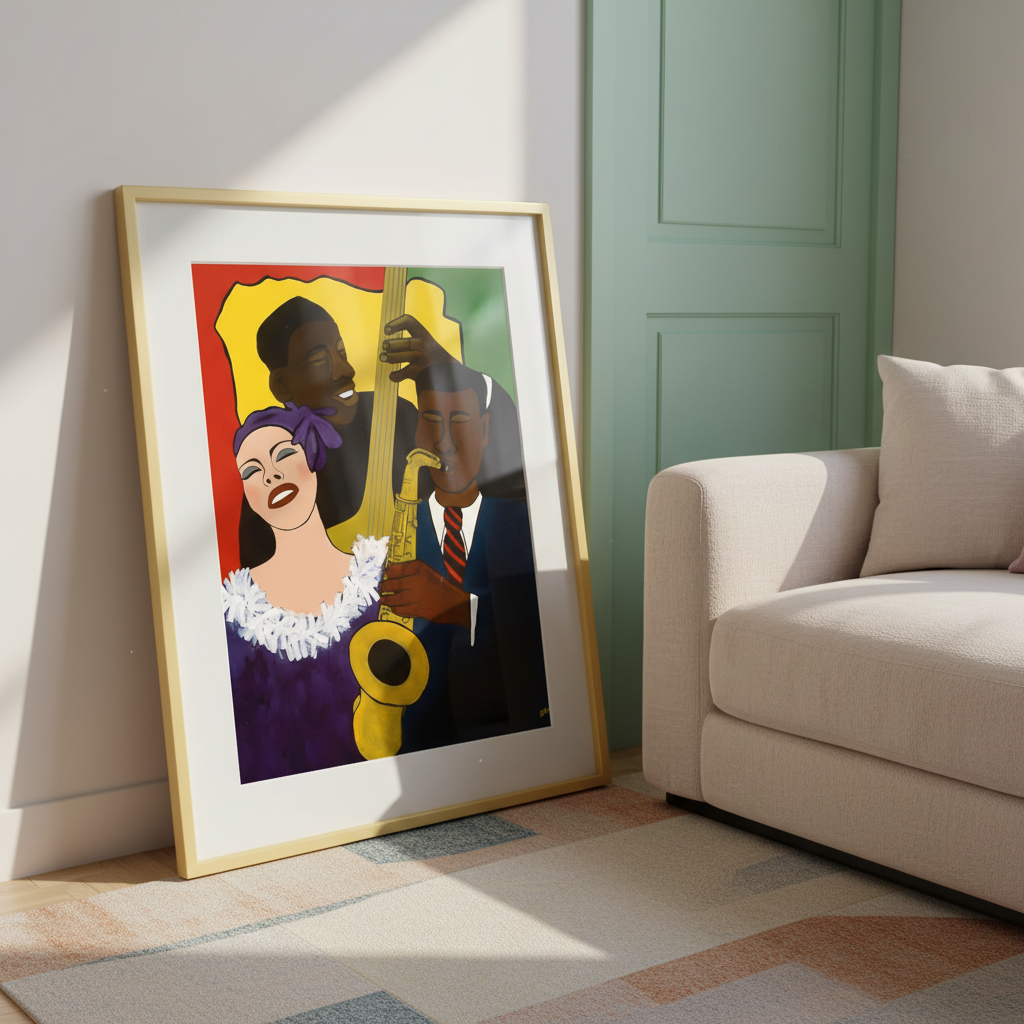 Black Jazz Musicians Art Print | African American Music Wall Decor