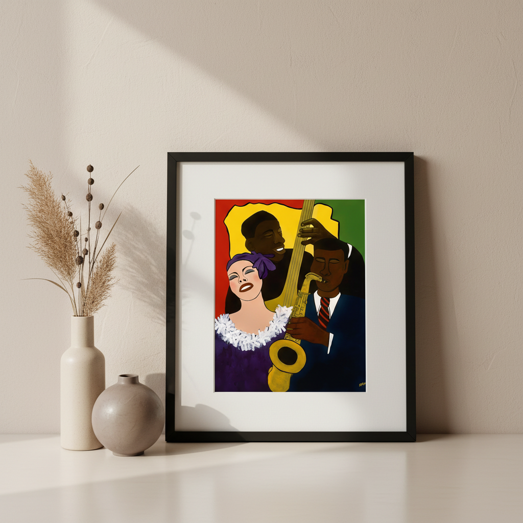 Black Jazz Musicians Art Print | African American Music Wall Decor