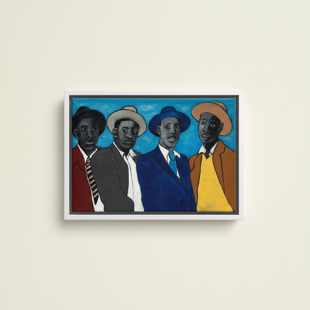 Black Men Framed Canvas Wall Art | African American Home Decor