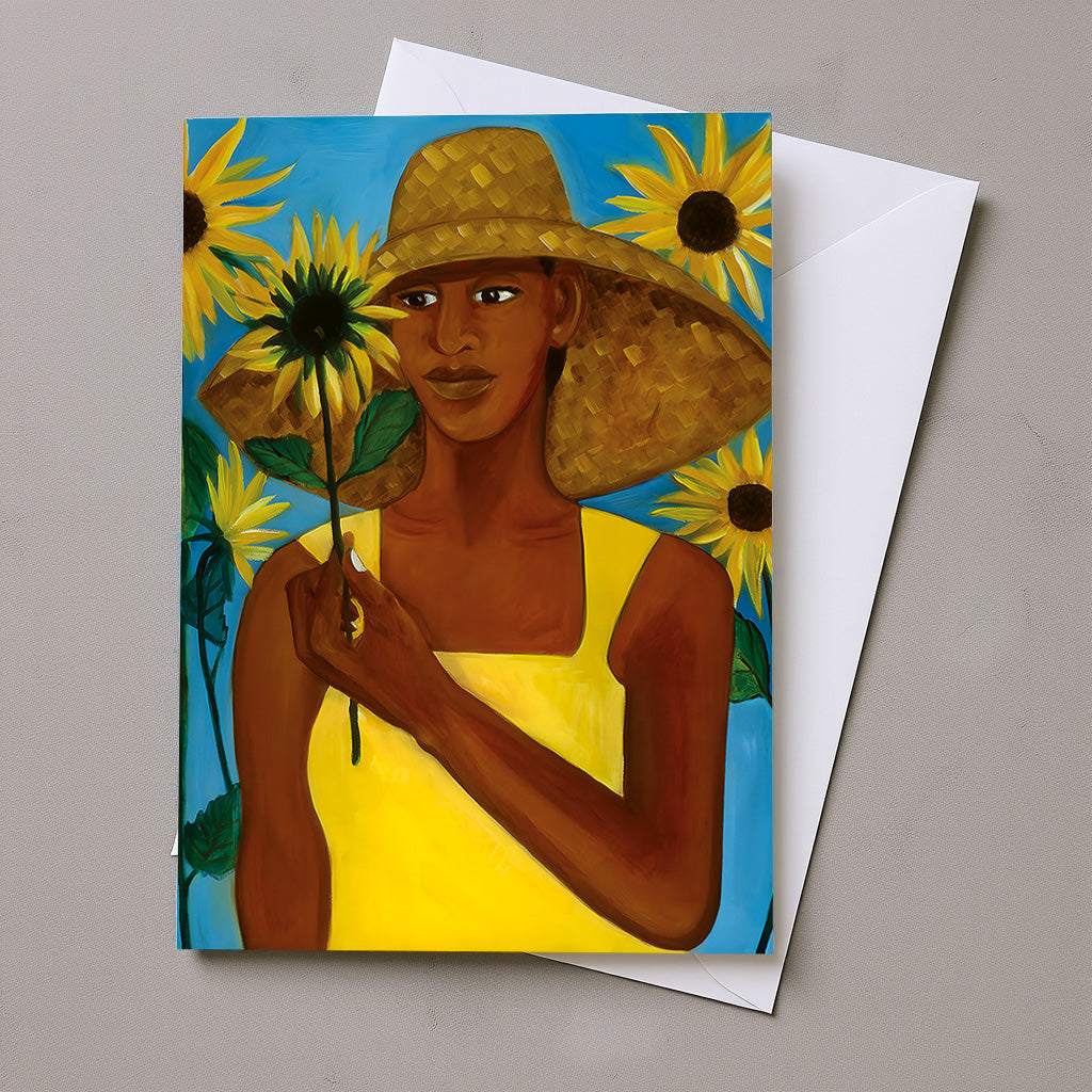 Crowned in Grace – Black Women in Hats Greeting Card Set (5-Pack)