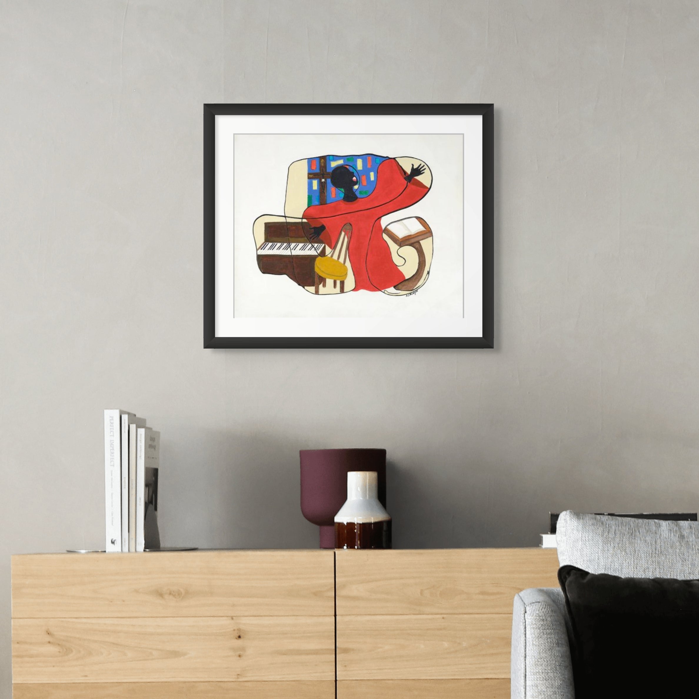 Glory continuous line print — Black gospel art by Antionette Simmons Hodges