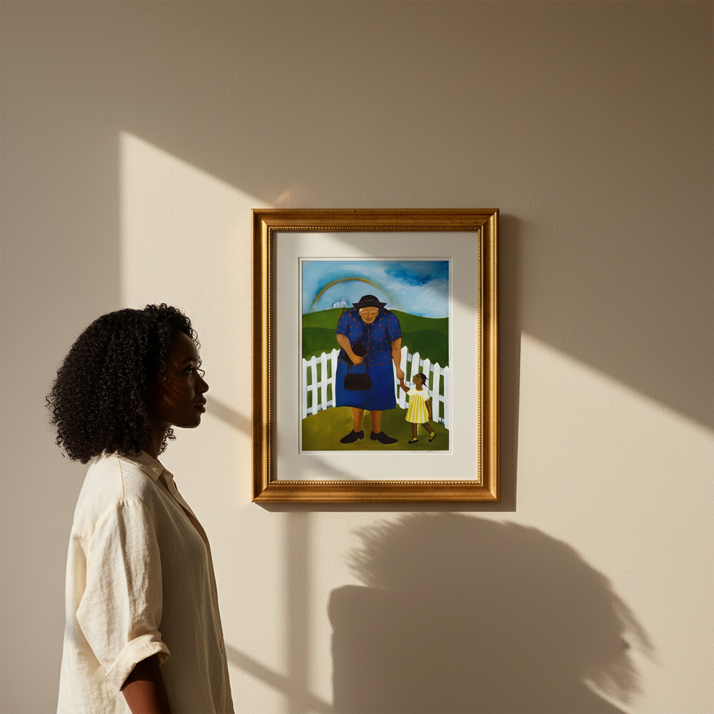 Black Church Lady Art Print | African American Cultural Wall Decor