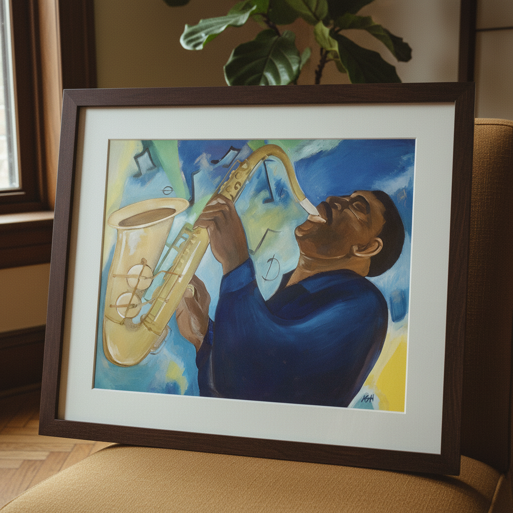 Groovin' — Framed Print, Espresso