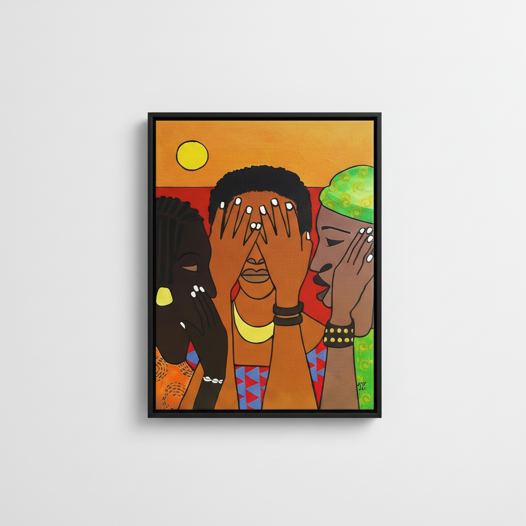 Black Women Framed Canvas Wall Art (Empowerment) | African American Decor