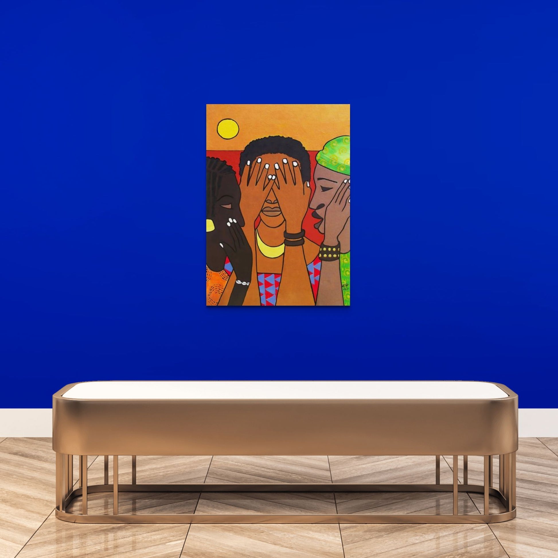 Hear No Evil, Speak No Evil, See No Evil - Stretched Canvas Print - Antionette's Artistry