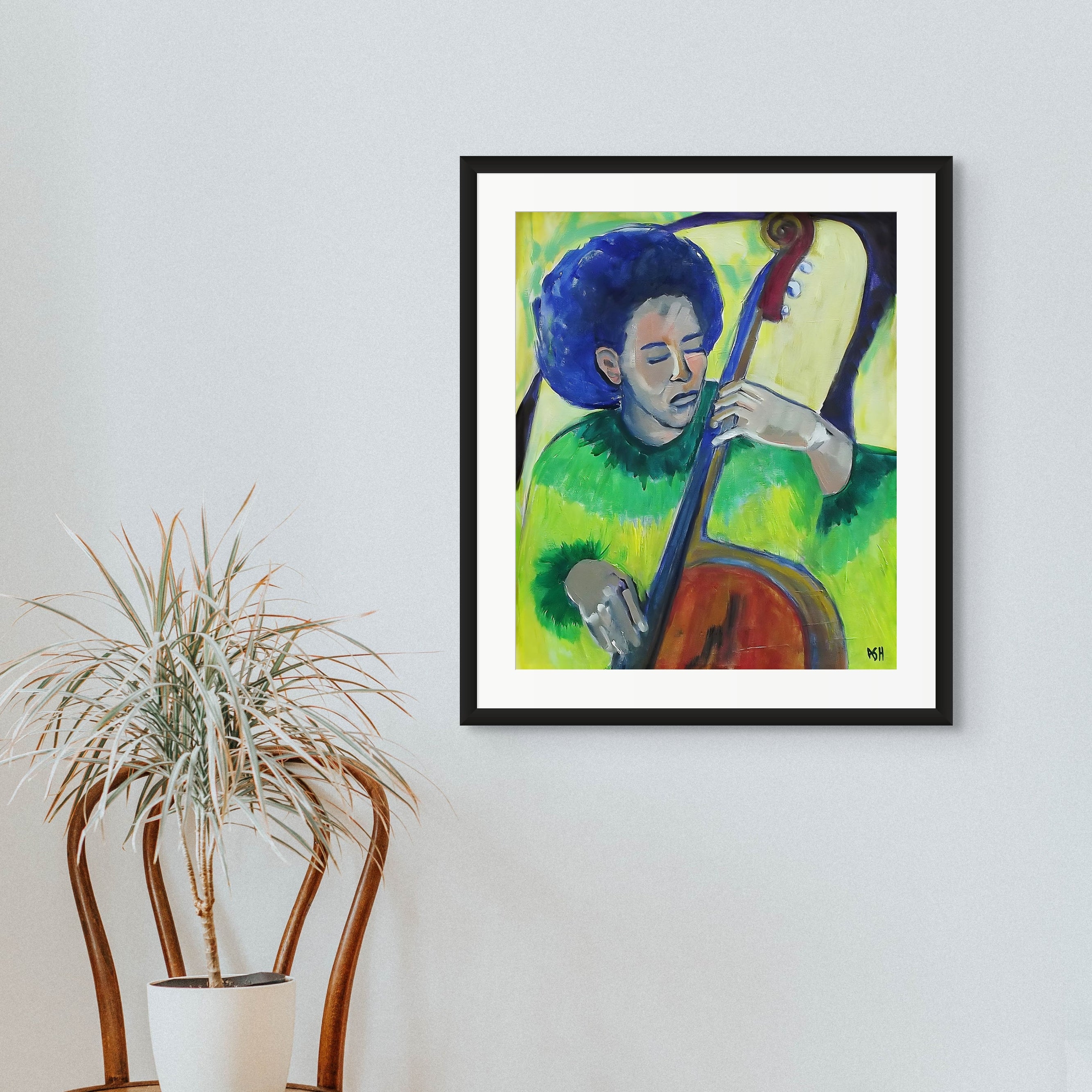 In Tune - soulful jazz art - colorful music print - Antionette simmons hodges artwork