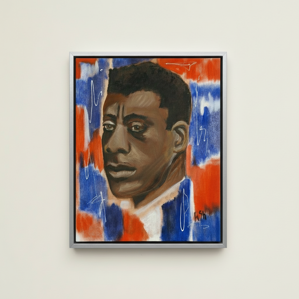 James Baldwin Framed Canvas Wall Art | African American Decor