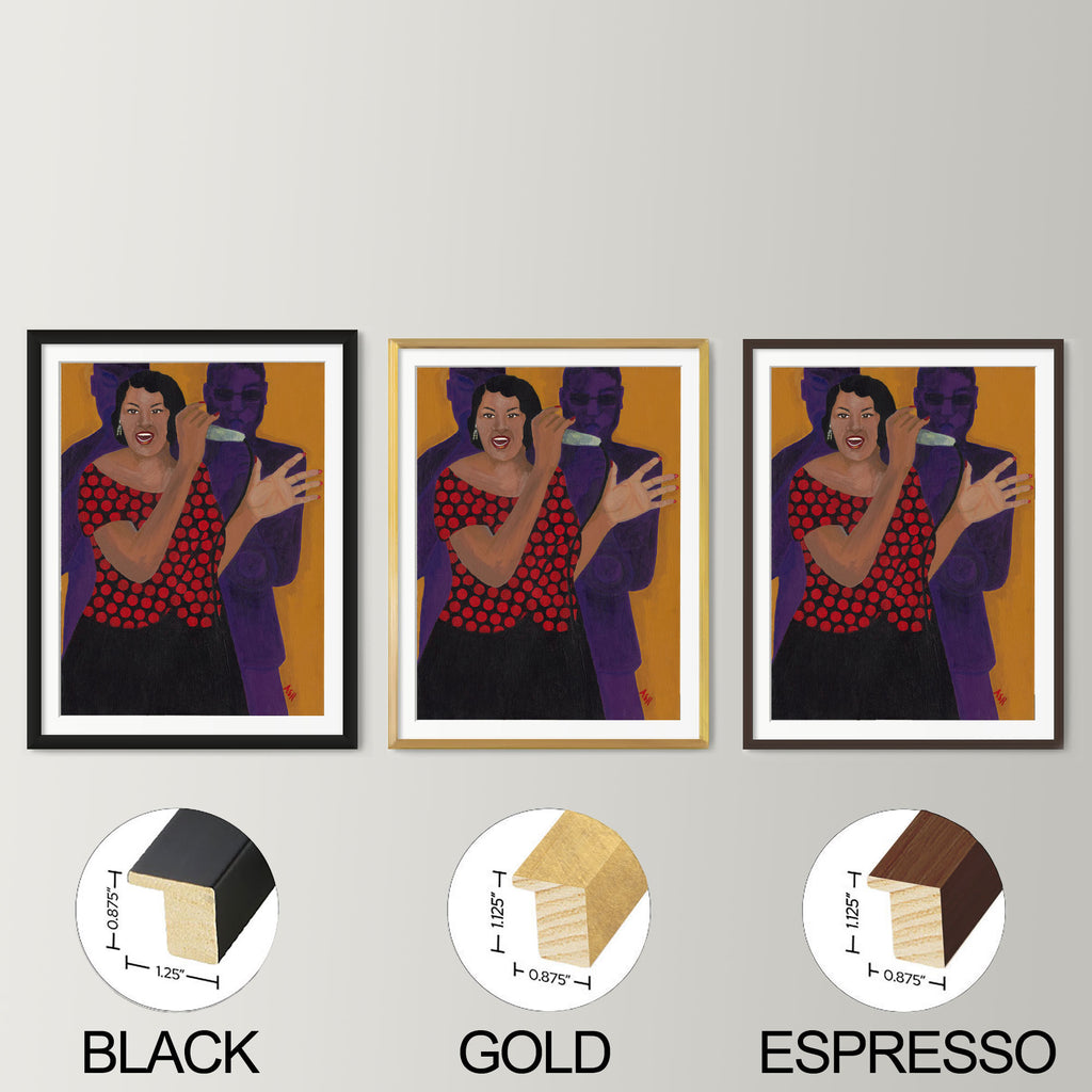 Jazz Singer - Framed Vocalist Fine Art Print | Wall Decor