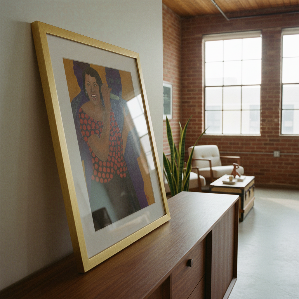 Jazz Singer framed giclee print — Black jazz vocalist wall art by Antionette Simmons Hodges (3)