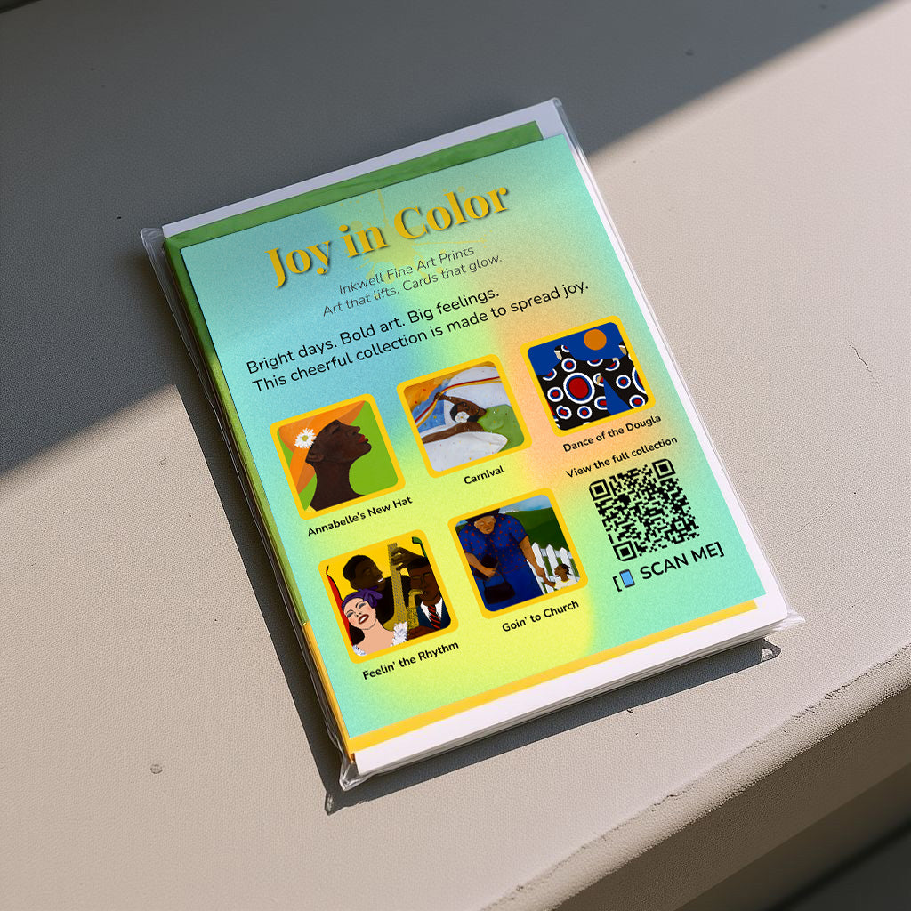Joy in Color – Vibrant Black Art Greeting Cards (5-Pack)