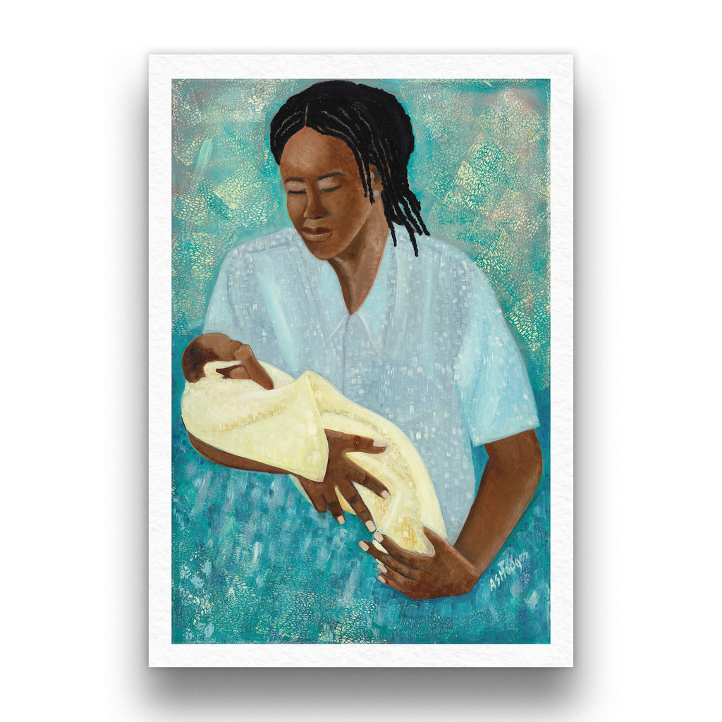 Black Mother And Baby Wall Art | Framed African American Decor