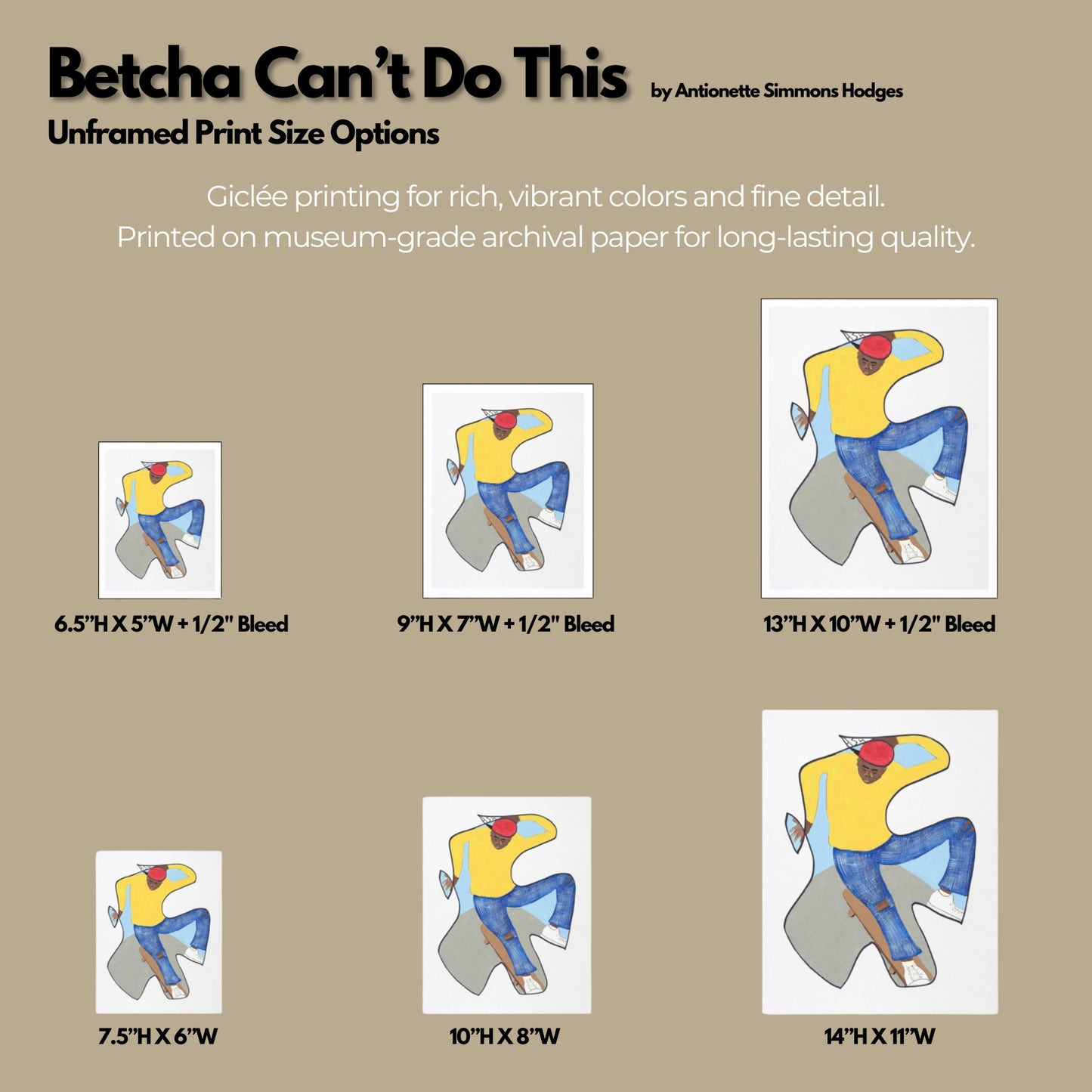 Betcha Can't Do This - Continuous Line Fine Art Print - Antionette's Artistry