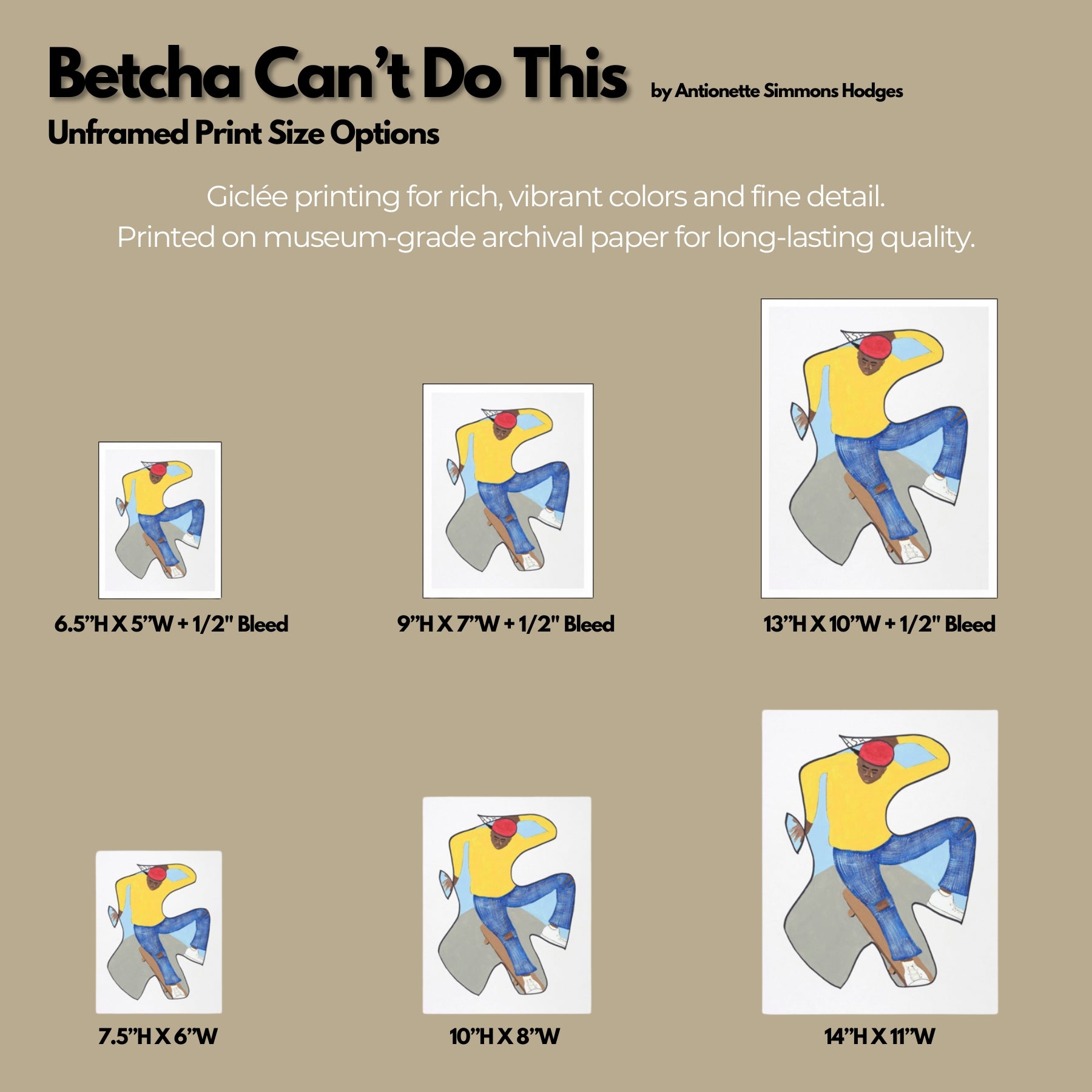 Betcha Can't Do This - Continuous Line Fine Art Print - Antionette's Artistry