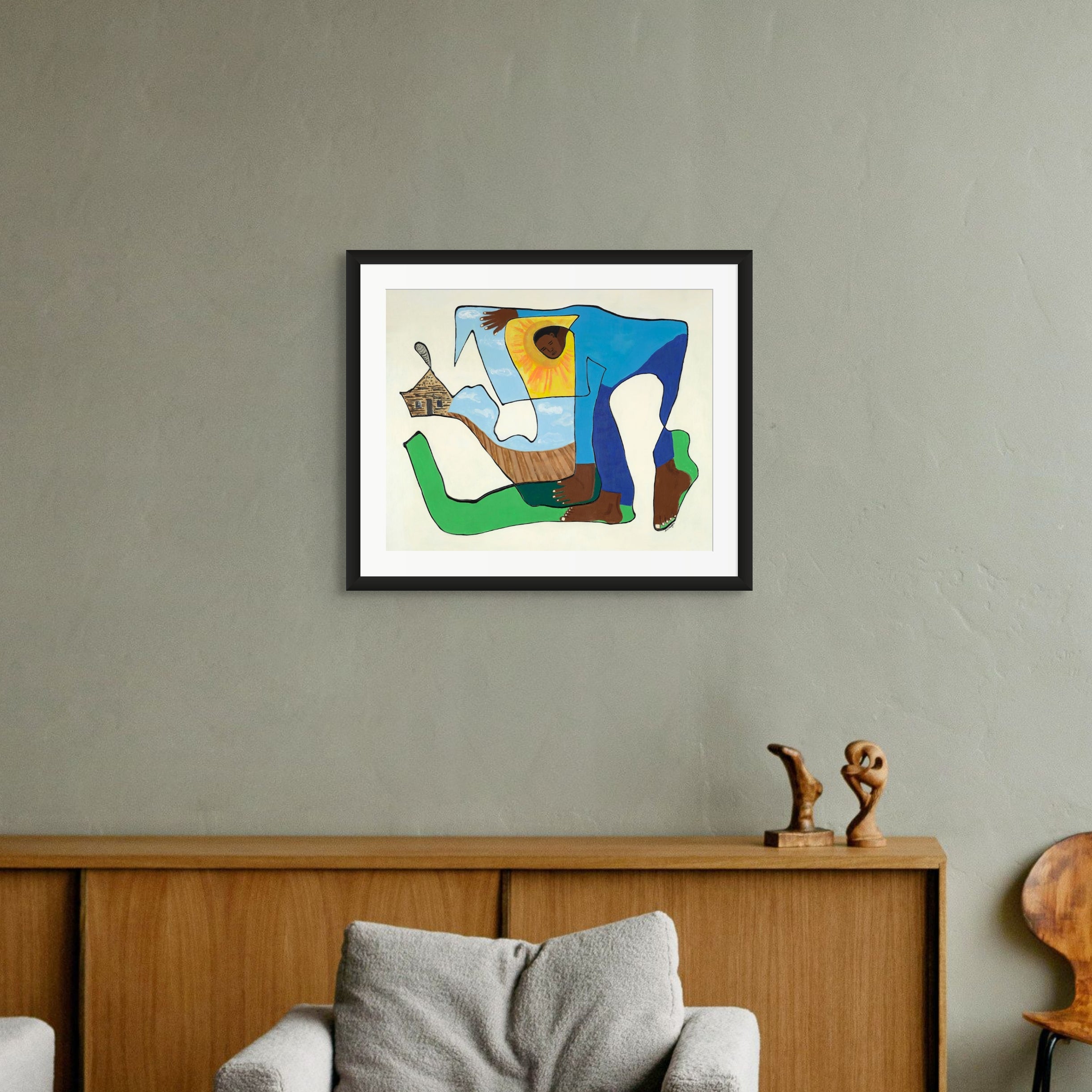 Sharecropper - Continuous Line Fine Art Print - Antionette's Artistry