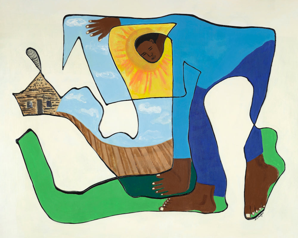 Sharecropper - Continuous Line Fine Art Print - Antionette's Artistry