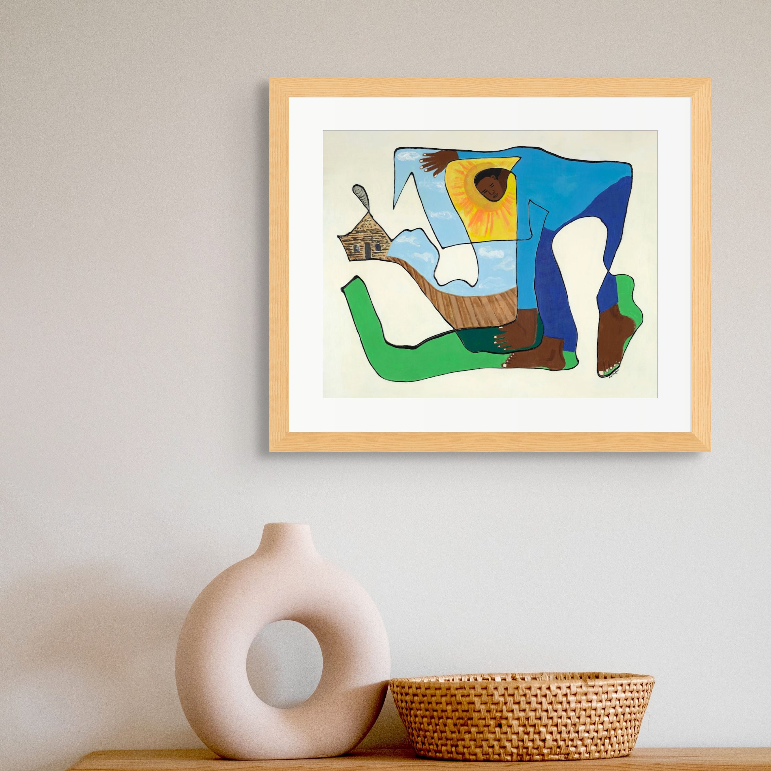Sharecropper - Continuous Line Fine Art Print - Antionette's Artistry