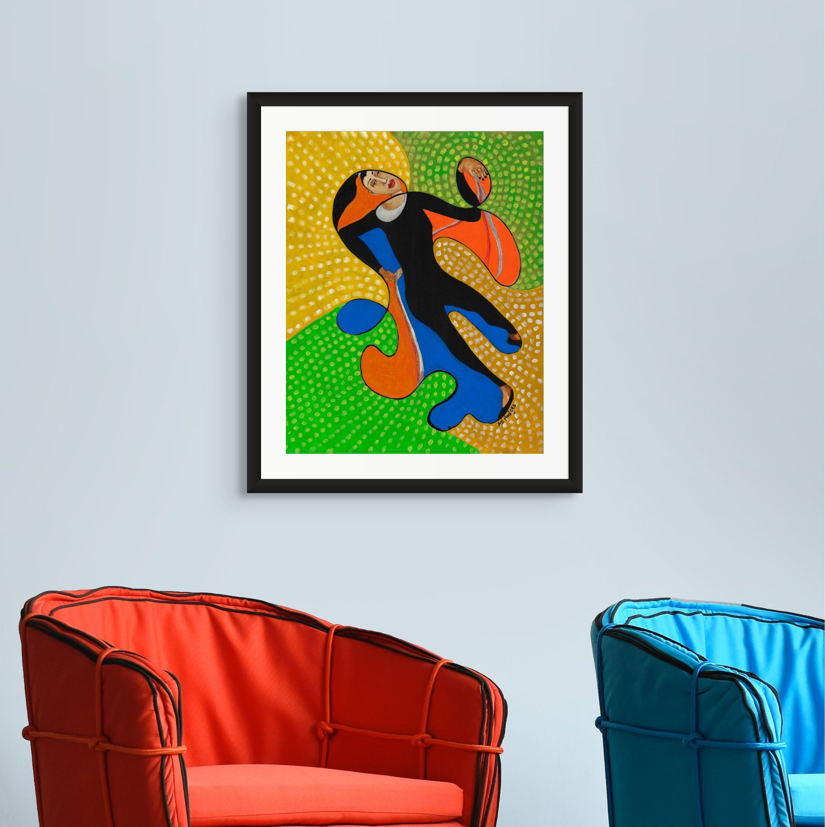 Acrobat - Continuous Line Fine Art Print - Antionette's Artistry
