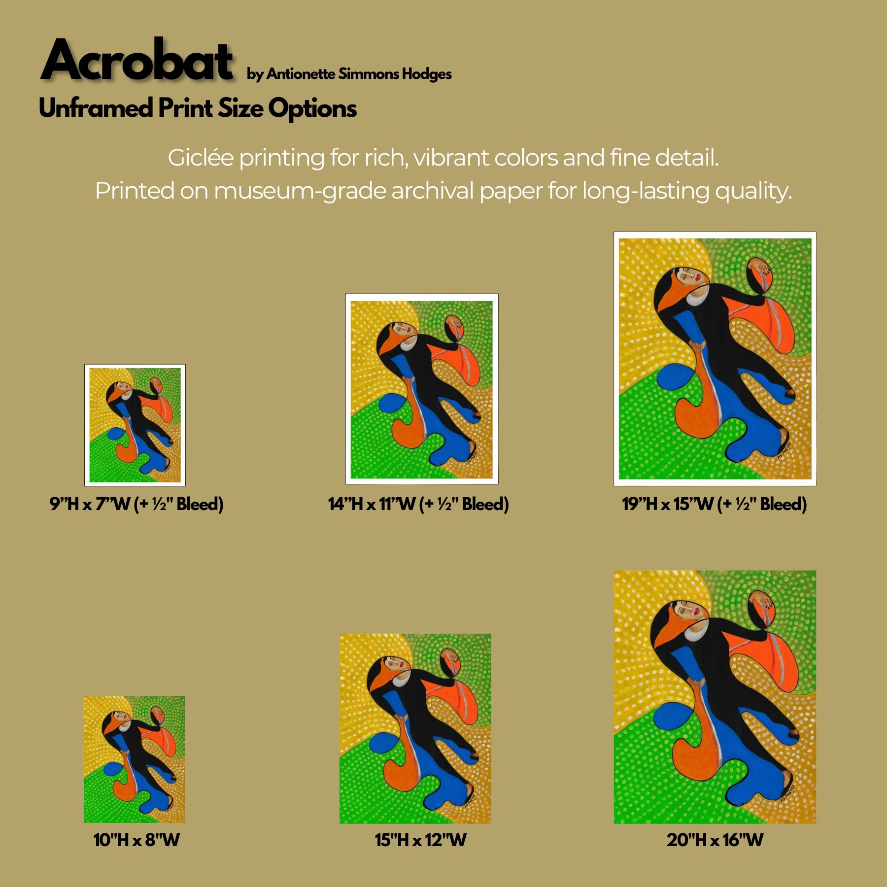 Acrobat - Continuous Line Fine Art Print - Antionette's Artistry