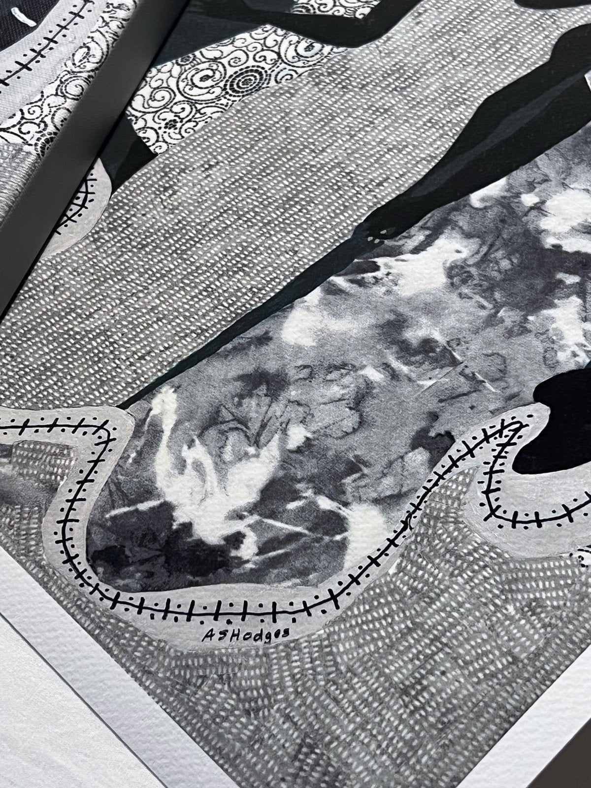 Mirror Mirror - Framed Fine Art Print - Ancestral Roots Artwork - detail of fabric