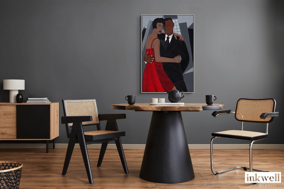 Night On The Town - Framed Stretched Canvas Print - Antionette's Artistry